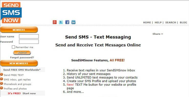 Send Free Anonymous SMS Text Messages